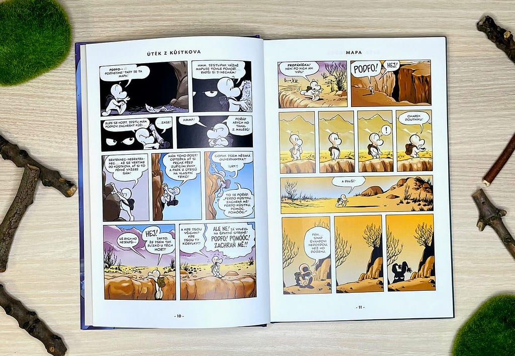 Recenze - komiks Kůstek - napínavé a vtipné, náhled do knihy