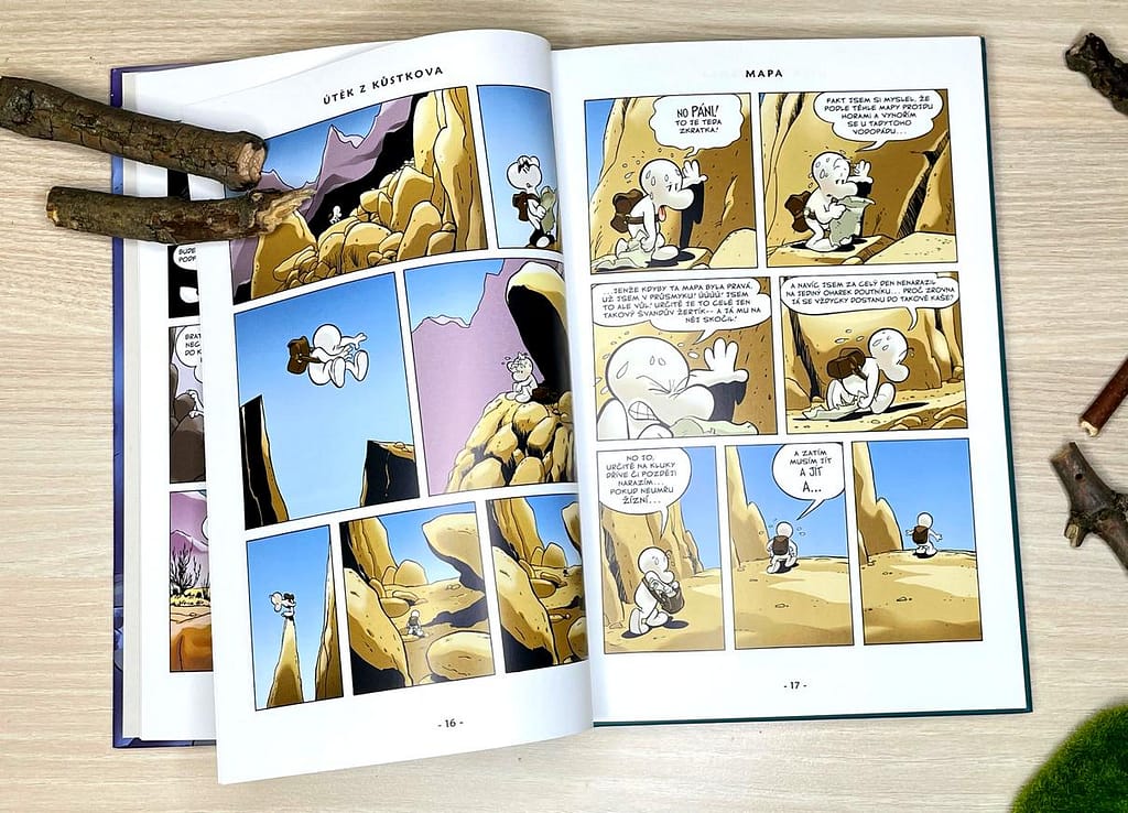 Recenze - komiks Kůstek - napínavé a vtipné, náhled do knihy